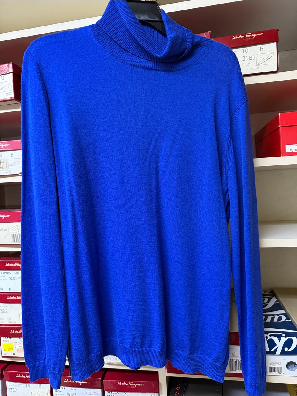 Lafayette 148 New York Royal blue 100% wool Turtleneck Sweater